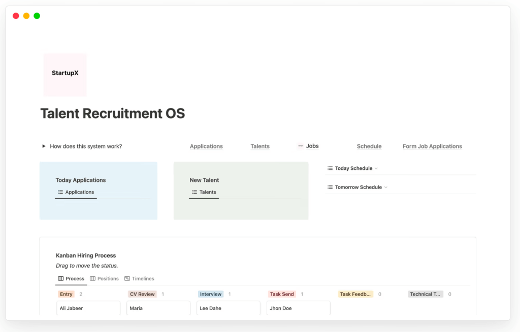 Talent Recruitment OS by Musliadi